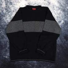Load image into Gallery viewer, Vintage Navy &amp; Grey High Neck Jumper | Small
