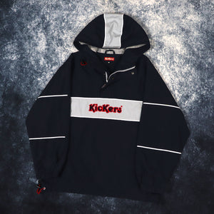 Vintage Navy & Grey Kickers 1/4 Zip Cagoule Jacket | XXS