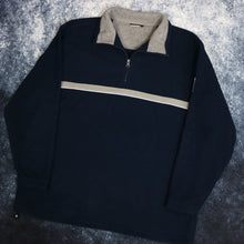 Load image into Gallery viewer, Vintage Navy &amp; Grey Mauro Ferrini 1/4 Zip Fleece Sweatshirt
