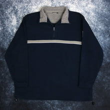 Load image into Gallery viewer, Vintage Navy &amp; Grey Mauro Ferrini 1/4 Zip Fleece Sweatshirt
