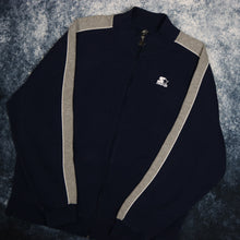 Load image into Gallery viewer, Vintage Navy &amp; Grey Starter Zip Up Sweatshirt
