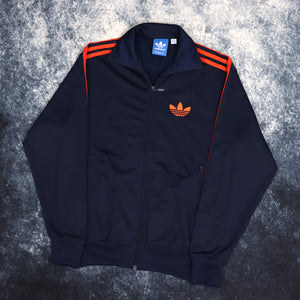 Vintage Navy & Orange Adidas Trefoil Track Jacket | XS