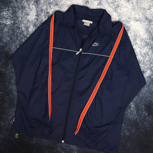 Vintage Navy & Orange Nike Windbreaker Jacket | Large