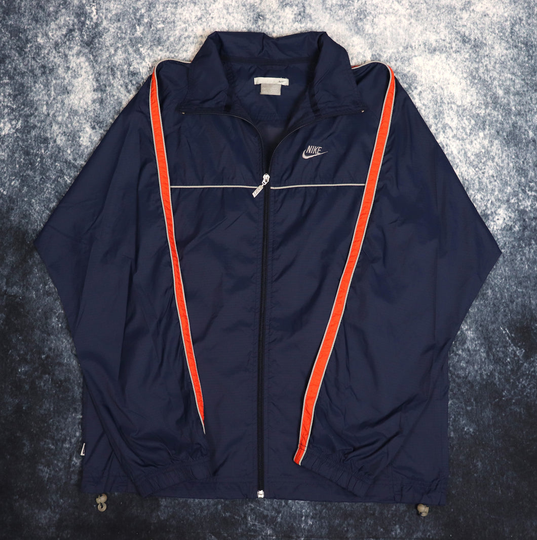 Vintage Navy & Orange Nike Windbreaker Jacket | Large