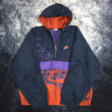 Load image into Gallery viewer, Vintage Navy, Orange &amp; Purple Nike 1/4 Zip Windbreaker Jacket
