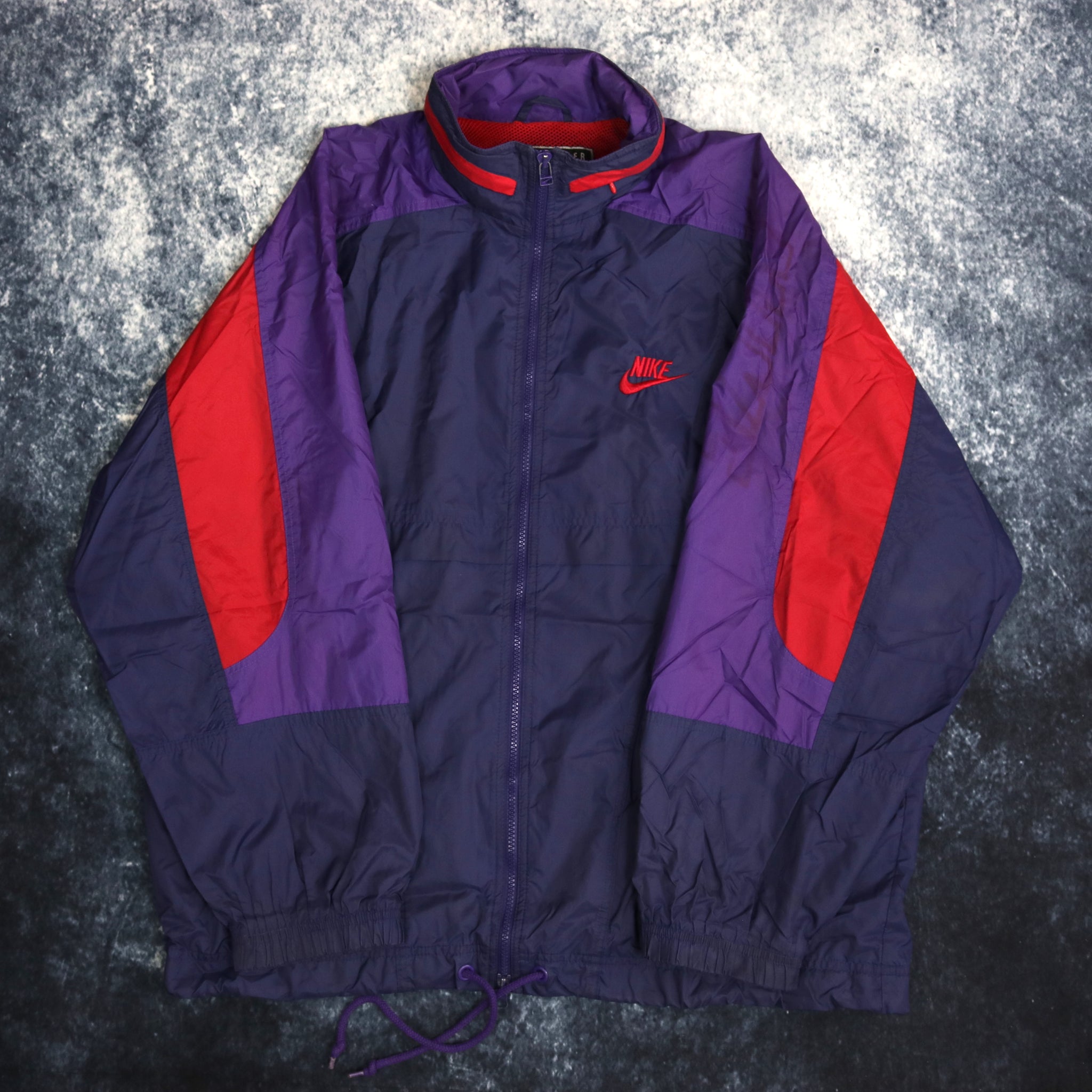 Vintage 90 s Navy Purple Red Nike Windbreaker Jacket 3XL ragkid
