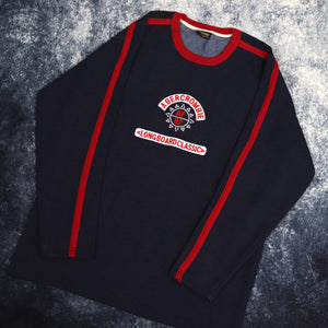 Vintage Navy & Red Abercrombie & Fitch Longboard Sweatshirt | Medium