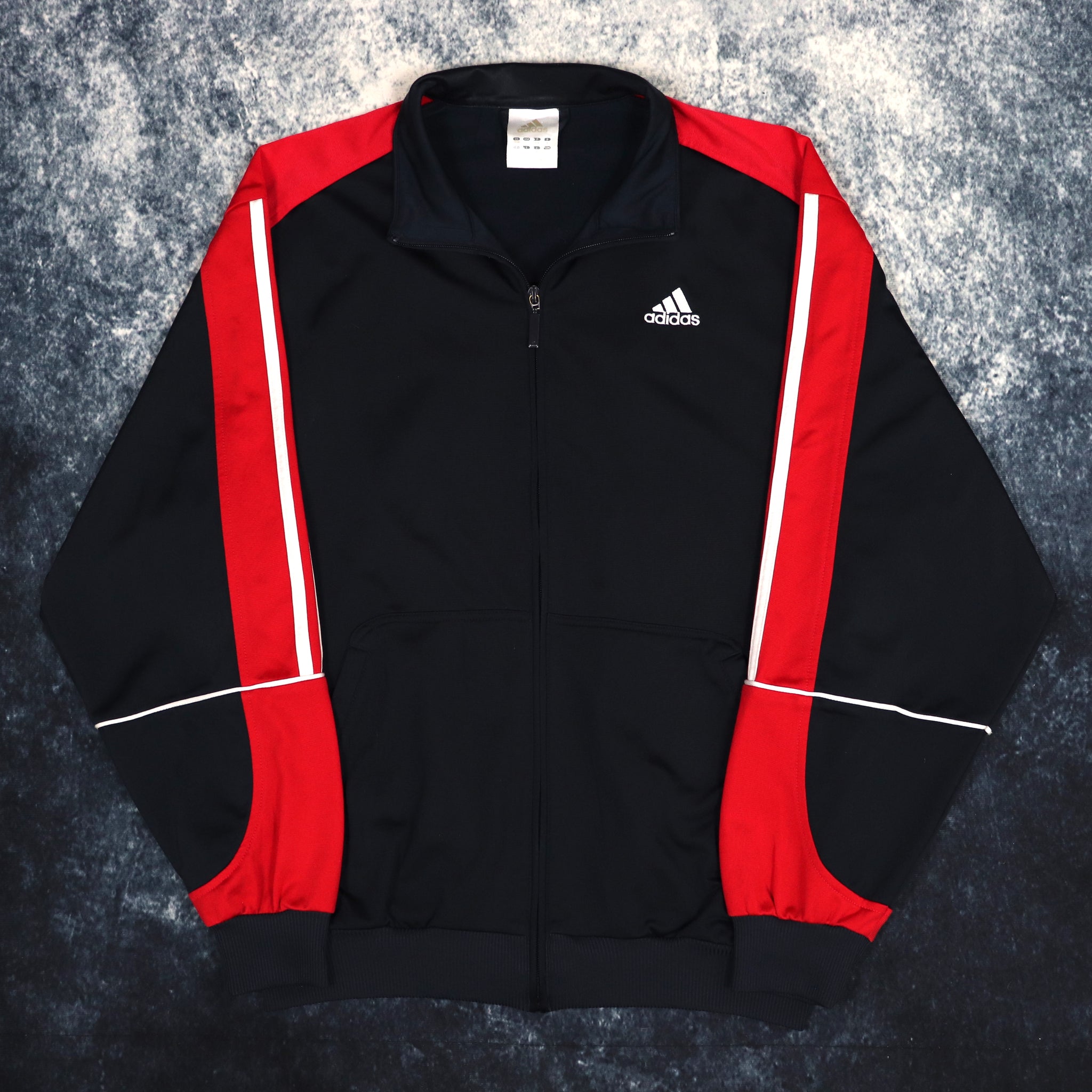 Vintage Navy Red Adidas Track Jacket Medium ragkid