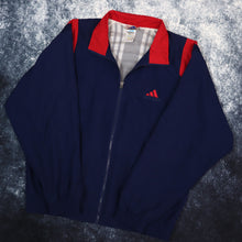 Load image into Gallery viewer, Vintage Navy &amp; Red Adidas Windbreaker Jacket | Small
