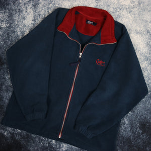 Vintage Navy & Red Cotton Traders Fleece Jacket