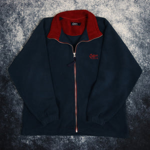 Vintage Navy & Red Cotton Traders Fleece Jacket