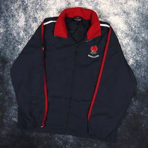 Vintage Navy & Red England Windbreaker Jacket | Large