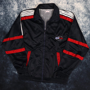 Vintage 90s Navy & Red Eurosport Track Jacket | Large