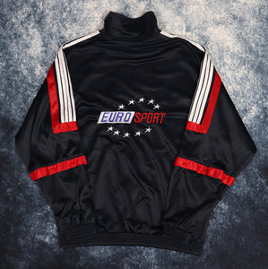 Vintage 90s Navy & Red Eurosport Track Jacket | Large