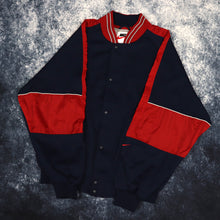 Load image into Gallery viewer, Vintage Navy &amp; Red Nike Rookies Baseball Jacket | Medium
