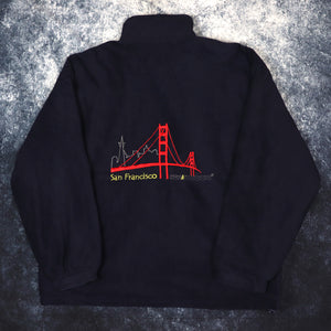 Vintage Navy & Red San Francisco Reversible Fleece Jacket | 4XL