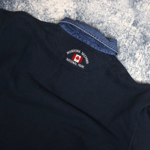 Vintage Navy, Red & White Canada Collared Sweatshirt