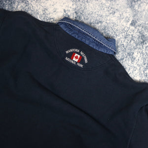 Vintage Navy, Red & White Canada Collared Sweatshirt