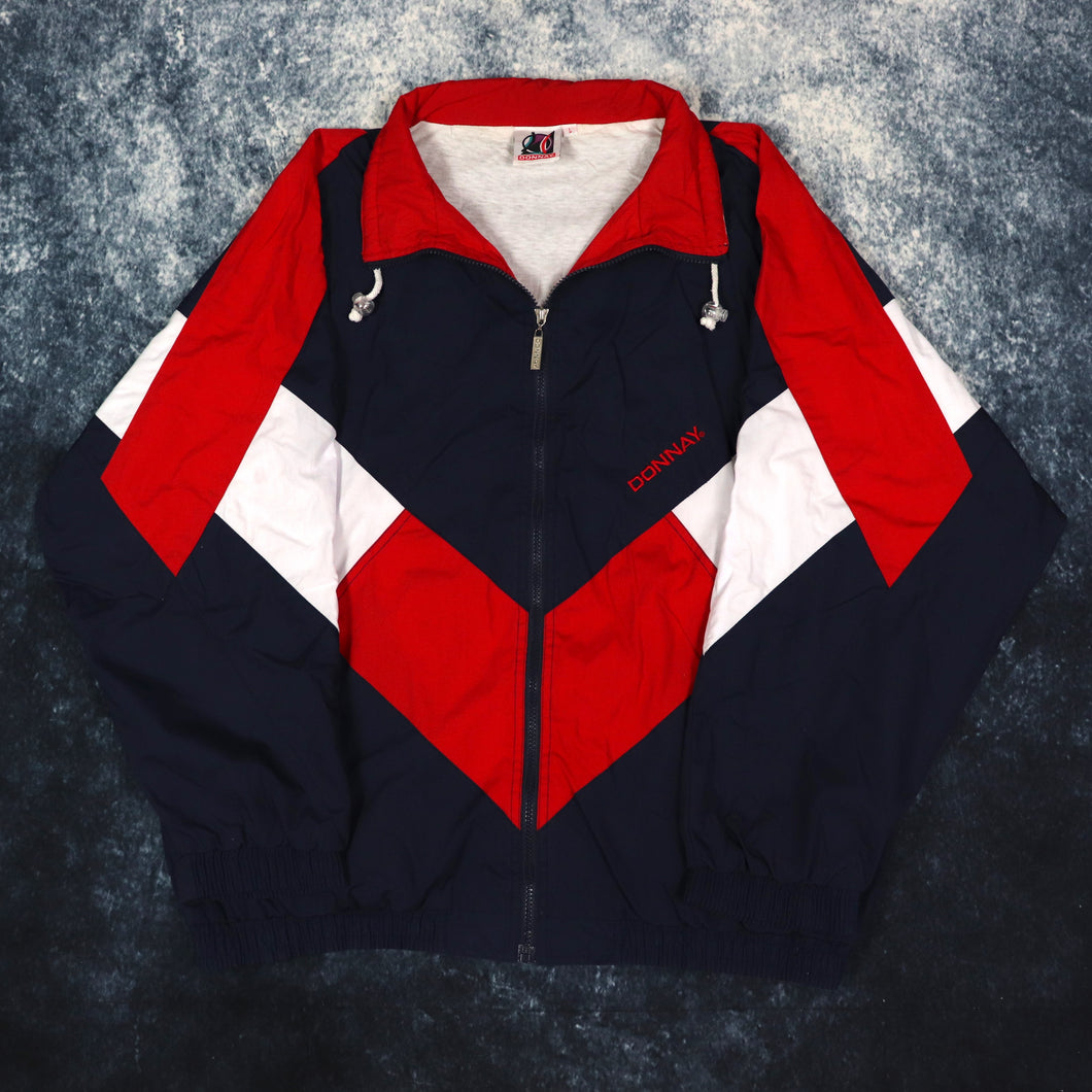 Vintage 90s Navy, Red & White Donnay Windbreaker Jacket | XXL