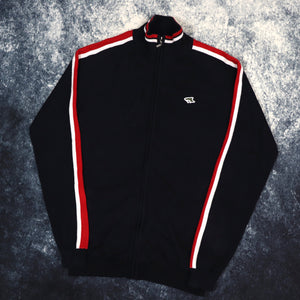 Vintage Navy, Red & White Le Shark Zip Up Jumper | Small