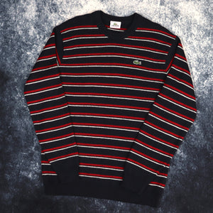 Vintage Navy, Red & White Striped Lacoste Sport Jumper | Small