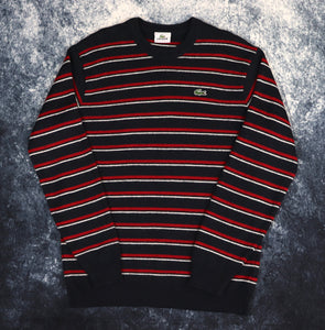 Vintage Navy, Red & White Striped Lacoste Sport Jumper | Small
