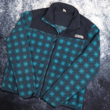 Load image into Gallery viewer, Vintage Navy &amp; Teal Checkered Fleece Jacket | Large
