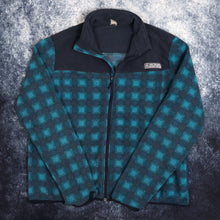 Load image into Gallery viewer, Vintage Navy &amp; Teal Checkered Fleece Jacket | Large
