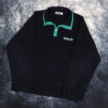 Load image into Gallery viewer, Vintage Navy &amp; Teal Fila Magic Line Fleece | XL
