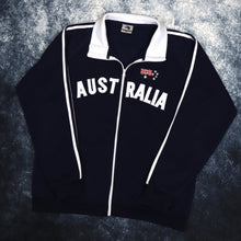 Load image into Gallery viewer, Vintage Navy &amp; White Australia Zip Up Sweatshirt | Large
