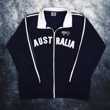Load image into Gallery viewer, Vintage Navy &amp; White Australia Zip Up Sweatshirt | Large
