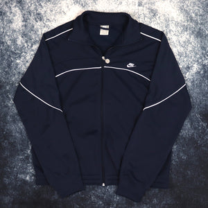 Vintage Navy & White Nike Track Jacket | Medium