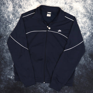 Vintage Navy & White Nike Track Jacket | Medium