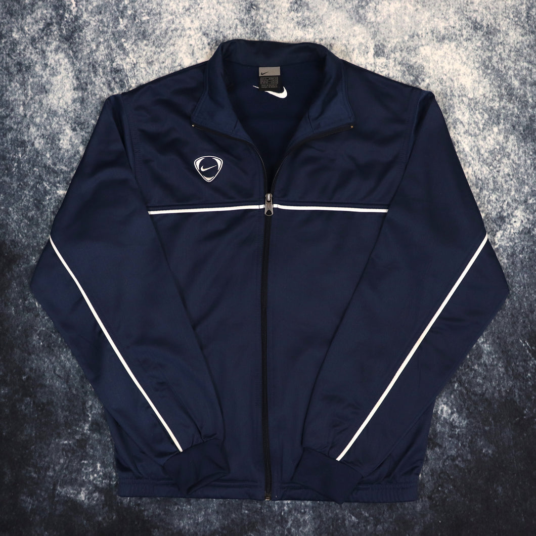 Vintage Navy & White Nike Track Jacket | Small