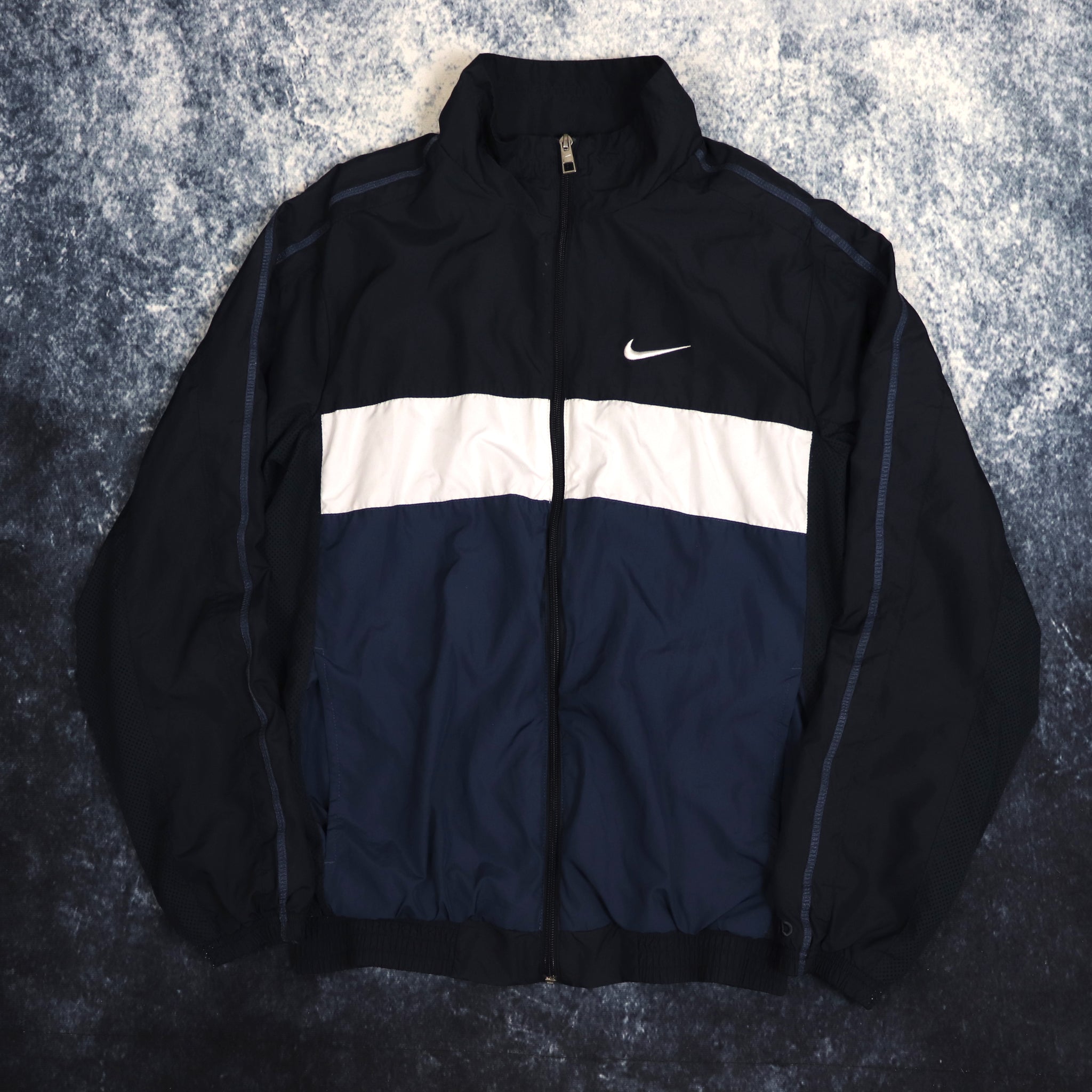Vintage Navy White Nike Windbreaker Jacket XS ragkid