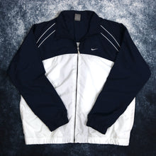 Load image into Gallery viewer, Vintage Navy &amp; White Nike Windbreaker Jacket | XL
