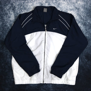 Vintage Navy & White Nike Windbreaker Jacket | XL