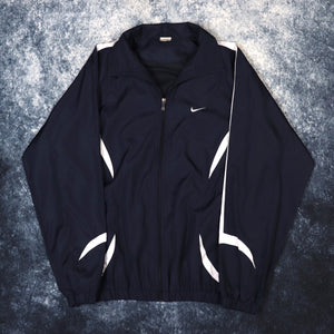 Vintage Navy & White Nike Windbreaker Jacket | Medium