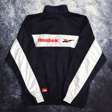 Load image into Gallery viewer, Vintage Navy &amp; White Reebok Track Jacket | Small
