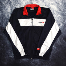 Load image into Gallery viewer, Vintage Navy &amp; White Reebok Track Jacket | Small
