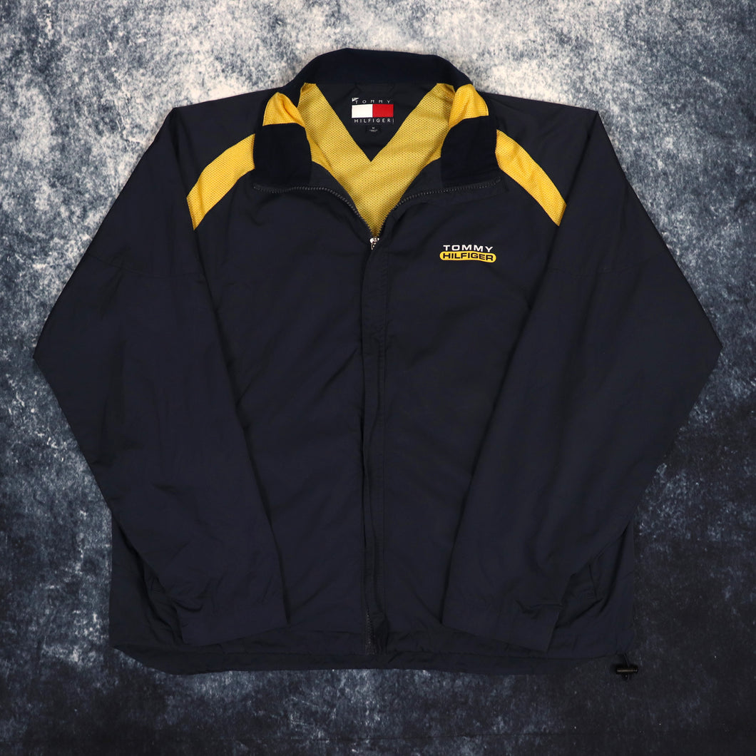 Vintage Navy & Yellow Tommy Hilfiger Windbreaker Jacket | Medium