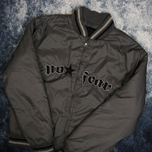 Load image into Gallery viewer, Vintage Dark Grey No Fear Bomber Jacket
