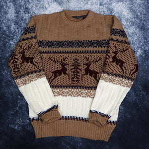 Vintage Nordic Grandad Jumper | Medium