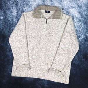 Vintage Oatmeal 1/4 Zip Jumper | Medium