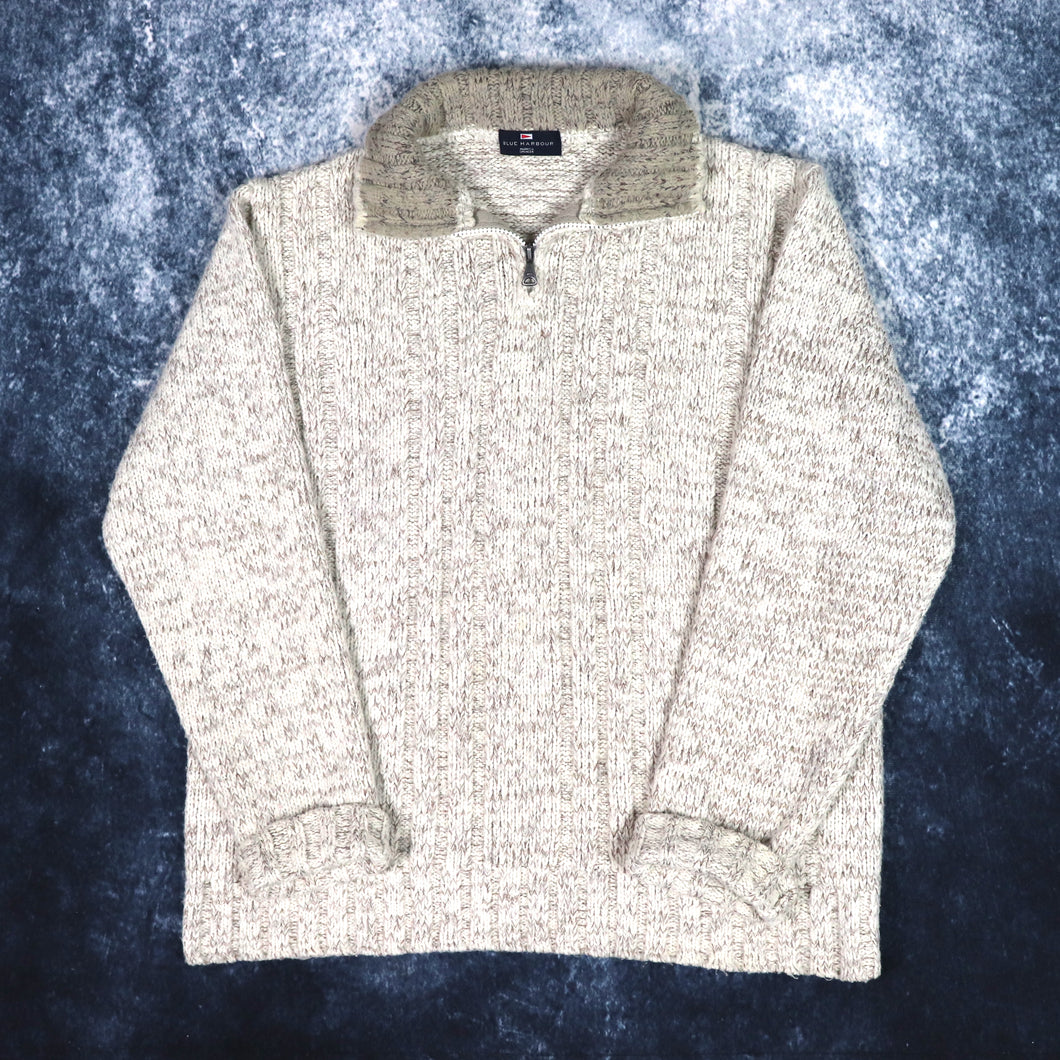 Vintage Oatmeal 1/4 Zip Jumper | Medium