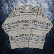 Load image into Gallery viewer, Vintage Oatmeal Aztec Jumper
