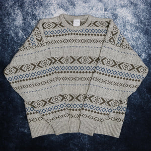 Vintage Oatmeal Aztec Jumper