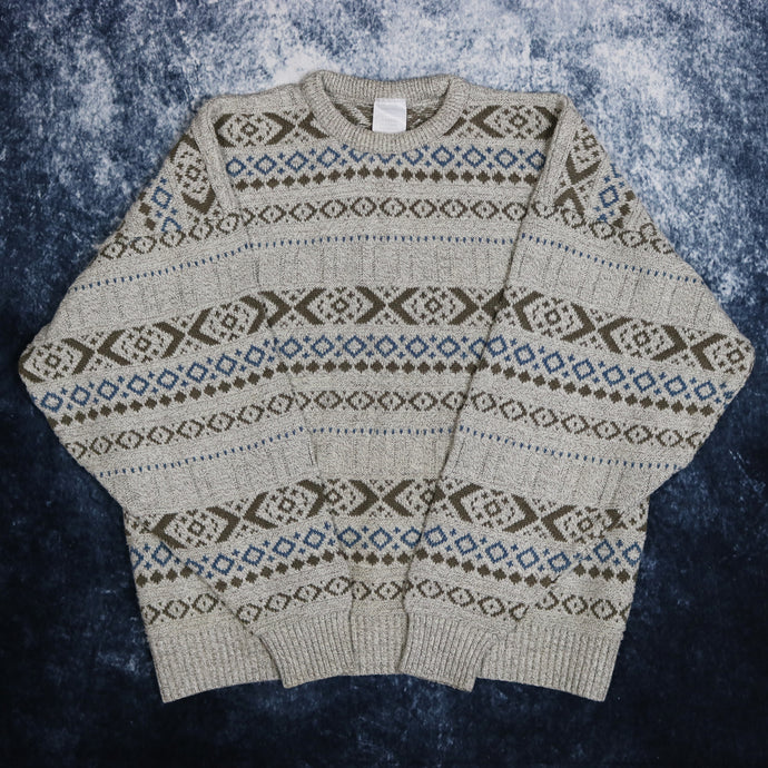 Vintage Oatmeal Aztec Jumper