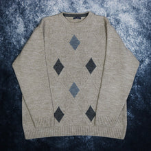 Load image into Gallery viewer, Vintage Oatmeal Diamond Jumper
