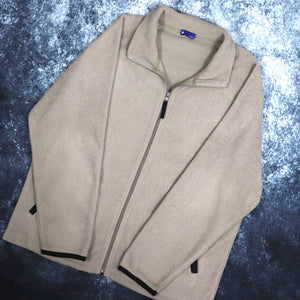 Vintage Oatmeal Fleece Jacket | Large